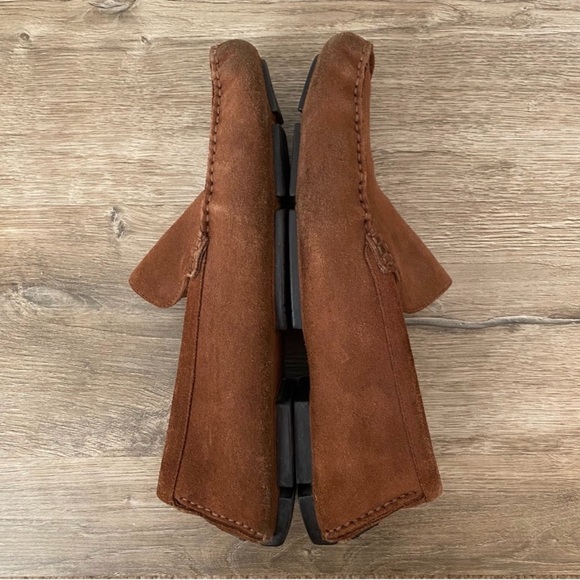 Bally Tan Brown Suede Loafers shoes Sz 11 - Picture 4 of 13